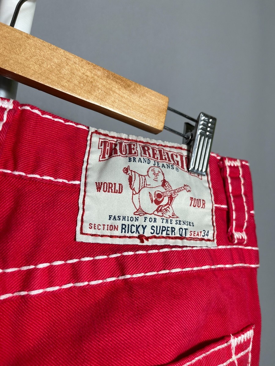 true religion ricky super qt red denim jeans pants mens Sz true religion ricky super qt red denim jeans pants mens Sz