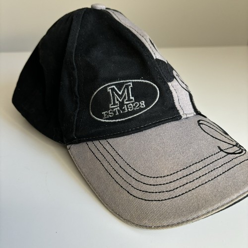 Disney Parks Hat Mickey Mouse Black Grey Strapback Baseball Cap One Size Adult - Picture 7 of 11