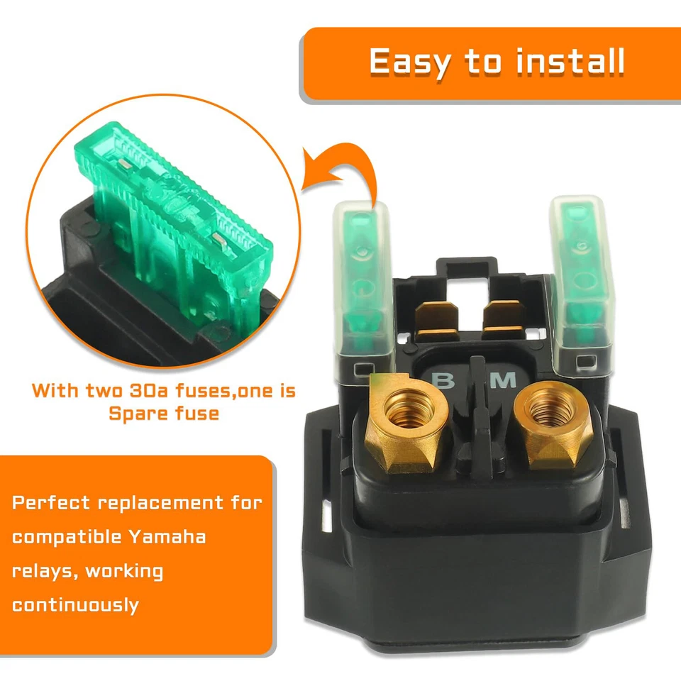 Relé solenoide de arranque para Yamaha YFM 350 400 450 660 Grizzly Kodiak Big Bear Foto 4 de 4