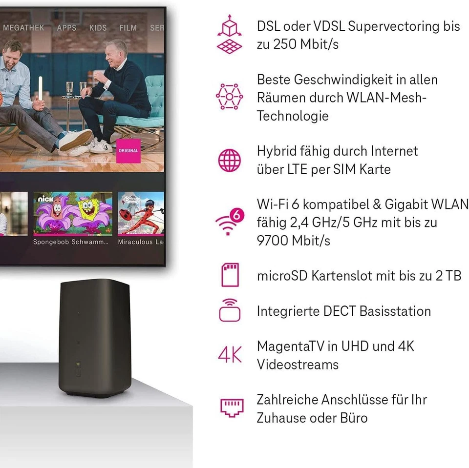 Telekom Speedport Pro Plus Dual-Band WLAN-Router, Nachfolger des Speedport Pro - Bild 2 von 4