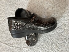Dansko Professional Clog 806-560202 Pewter Leopard Women's Size 38