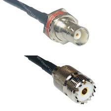 RFC195 BNC FEMALE BIG BULKHEAD to SO239 UHF Female Coax RF Cable USA-Ship Lot