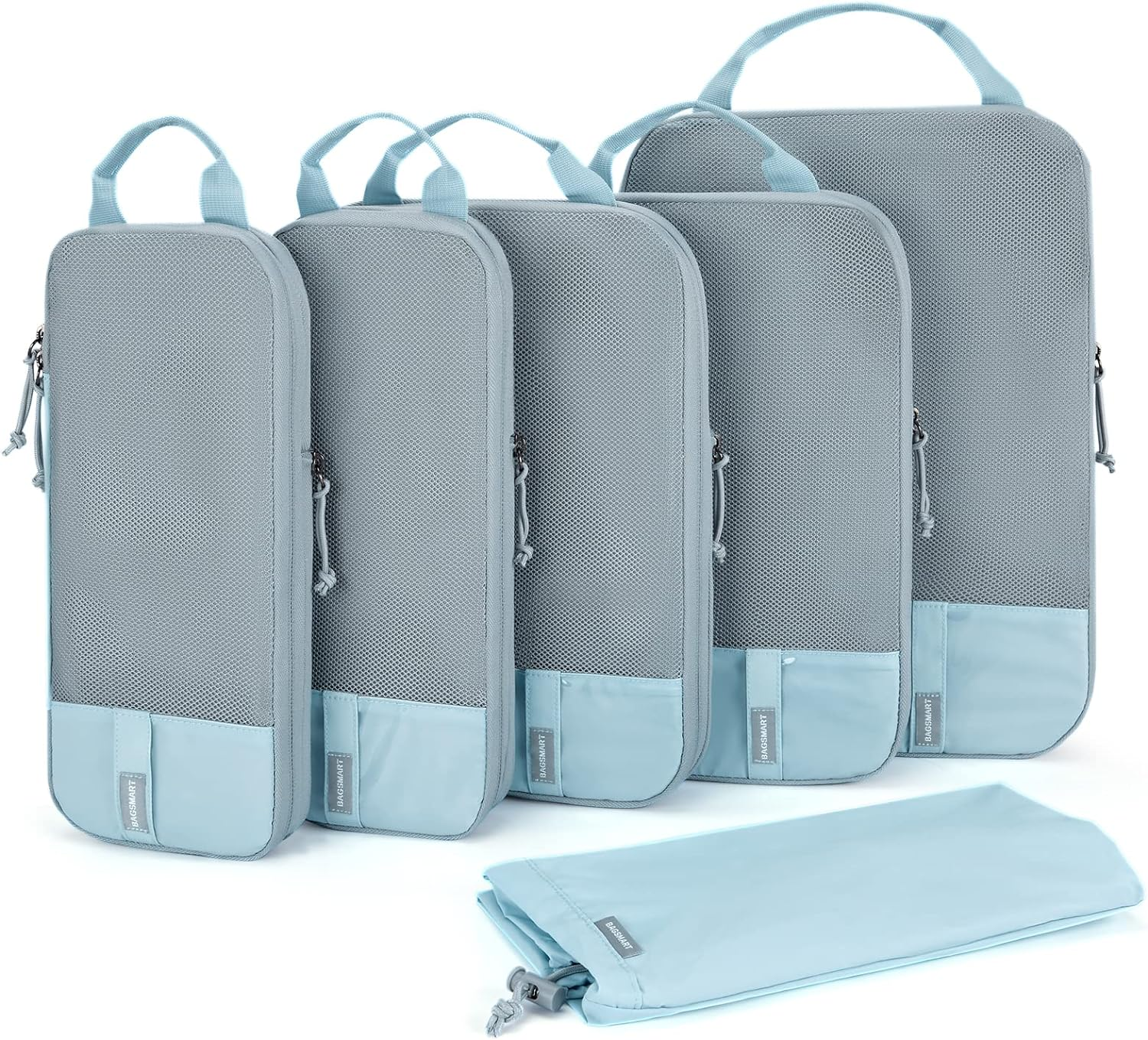 Compression Packing Cubes for Suitcases 6 Set Travel Organizer Cubes for Travel-image