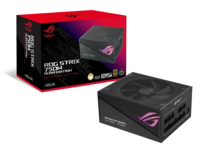 ASUS ROG Strix 750W Gold Aura Edition Fully Modular ATX Power Supply, 80+ Gol...