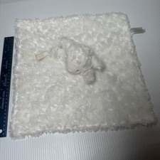 Carters White Lamb Lovey Security Blanket Pacifier Holder Super Soft EUC