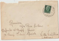 ITALIA  1940 LETTERA DA CHIAVARI PER UN MILITARE VILLA VICENTINA UDINE