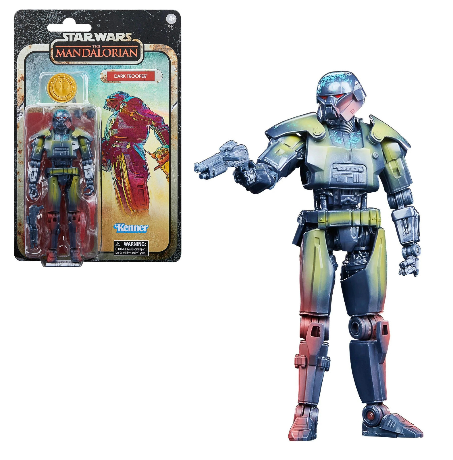 New Star Wars The Mandalorian Dark Trooper Credit Collection 6"" Figure With Gun