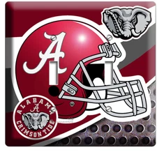 ALABAMA CRIMSON TIDE FOOTBALL TEAM LIGHT SWITCH OUTLET WALL PLATE ROOM ART DECOR