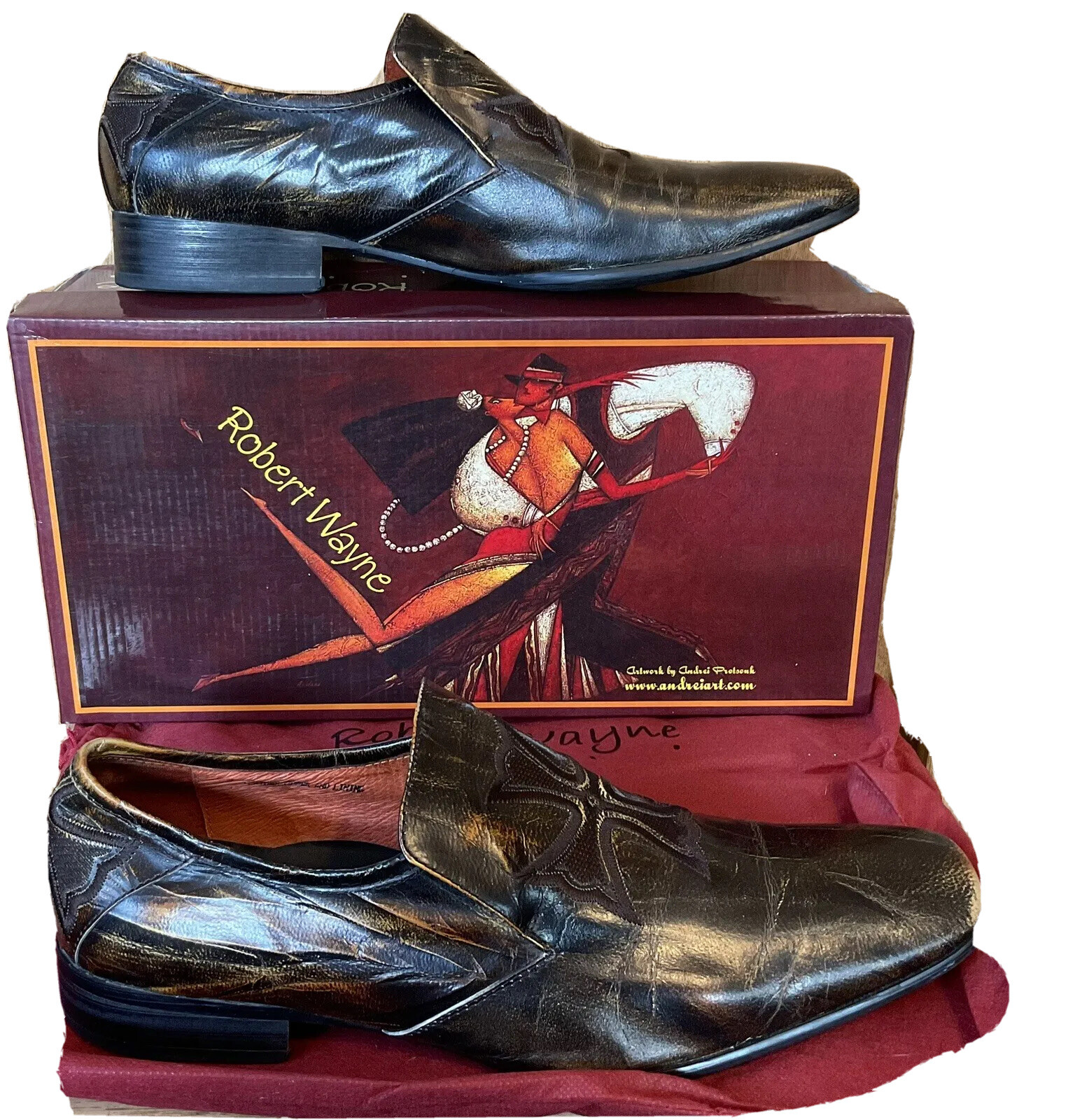 Robert Wayne Andrei Protsouk Artwork Brown Distre… - image 1