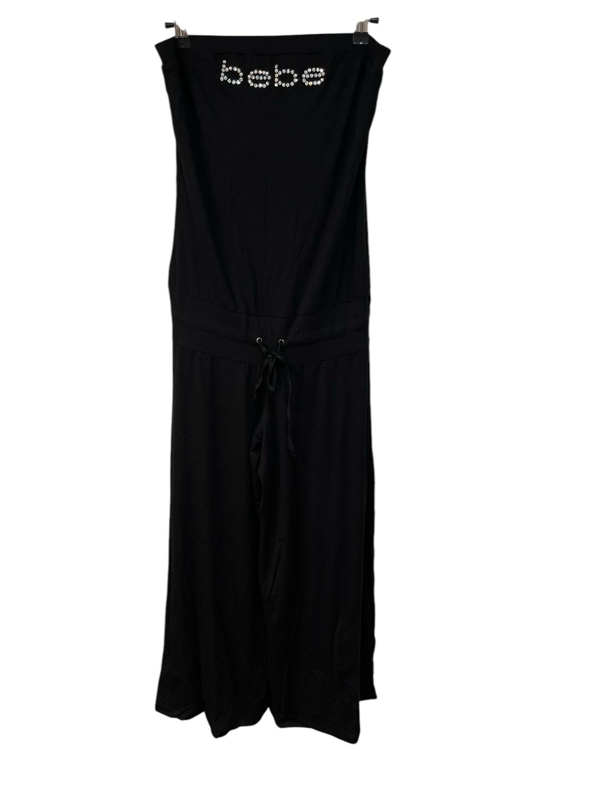 Bebe Jumpsuit Embellished Wide Leg Palazzo Cropped Y2K Retro Vintage Unique Rare-image