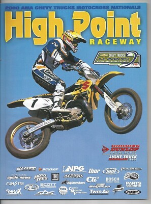 Vintage High Point Nationals 2000 AMA Motocross Program Greg Albertyn Suzuki