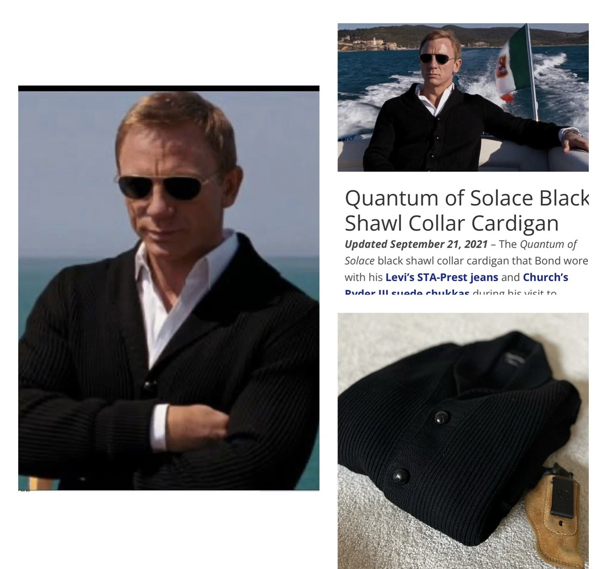 TOM FORD Daniel Craig 007 Quantum Of Solace James Bond Black