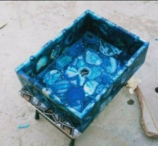 18" x 15" Agate Bathroom Washbasin / Sink Handmade Work Home Office Decor