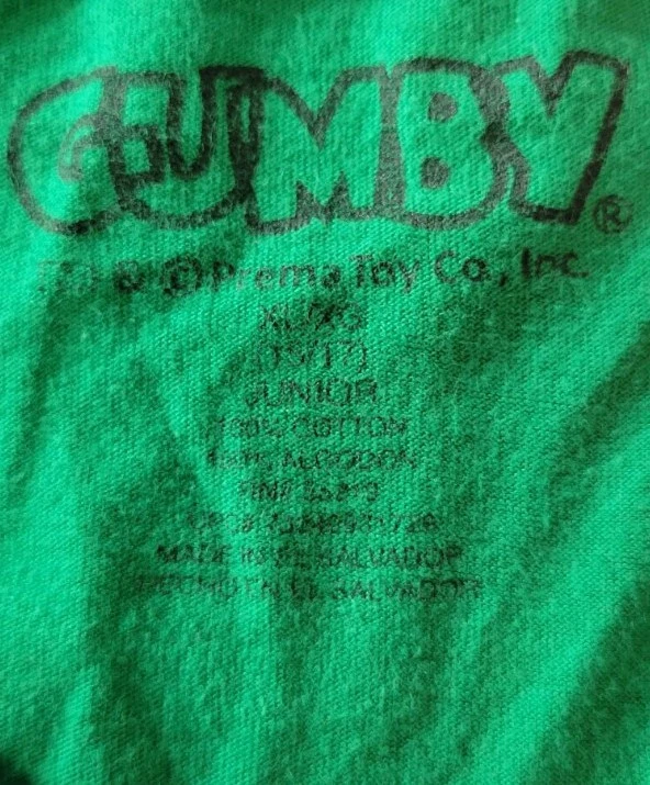 Camisa de manga corta Gumby para mujer talla XL verde de mezcla de algodón liso Foto 4 de 4