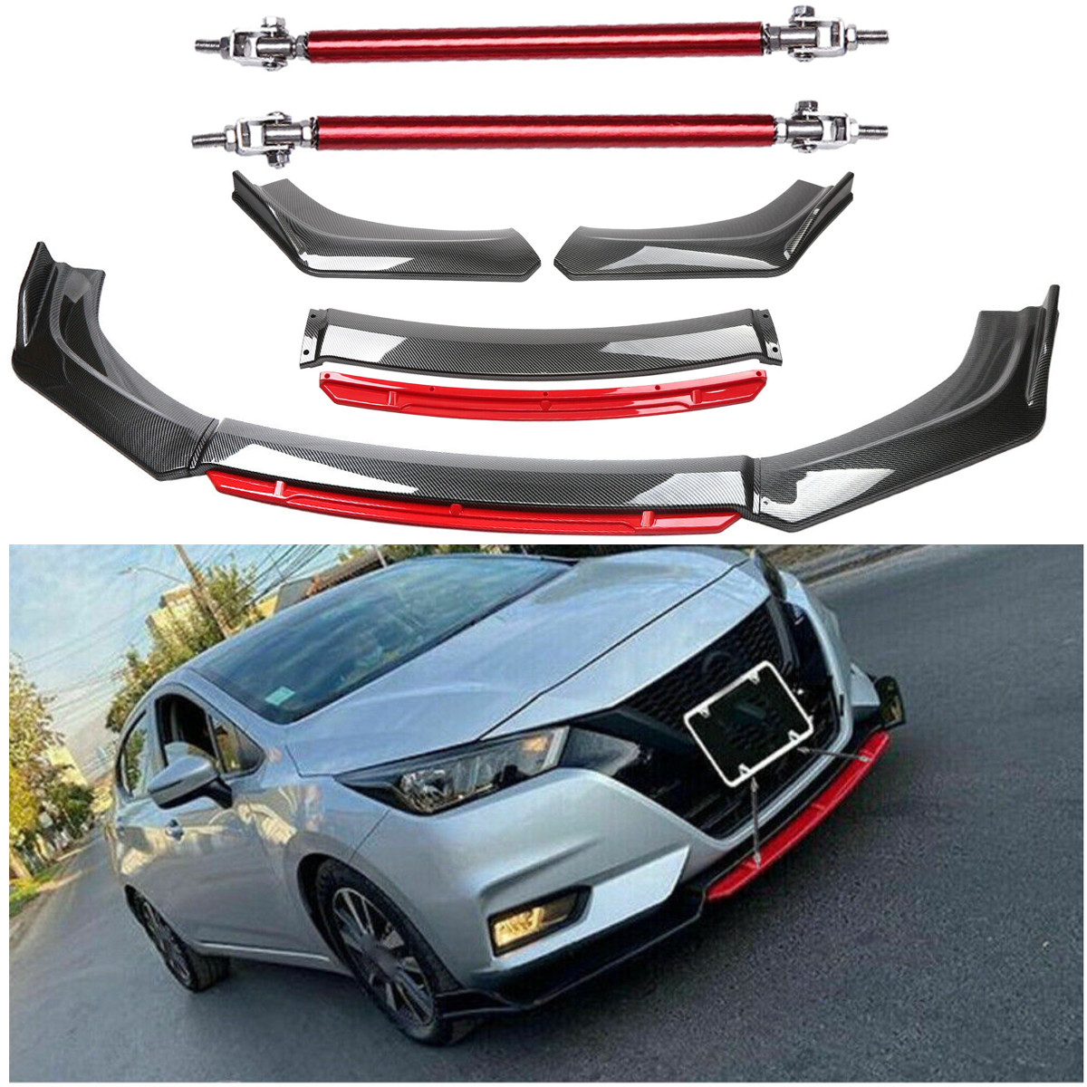 Front Bumper Lower Grille For 2016-2019 Nissan Sentra (Fits Models WITHOUT Intelligent Cruise Control) 11 thumbnail image