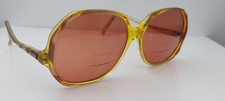 Vintage Joan Collins J-6 Yellow Oval Sunglasses France FRAMES ONLY