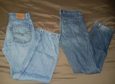 Levis 550  Old Navy Boys Denim Blue Jeans Sizes 18 Slim  18 Regular Lot of 2