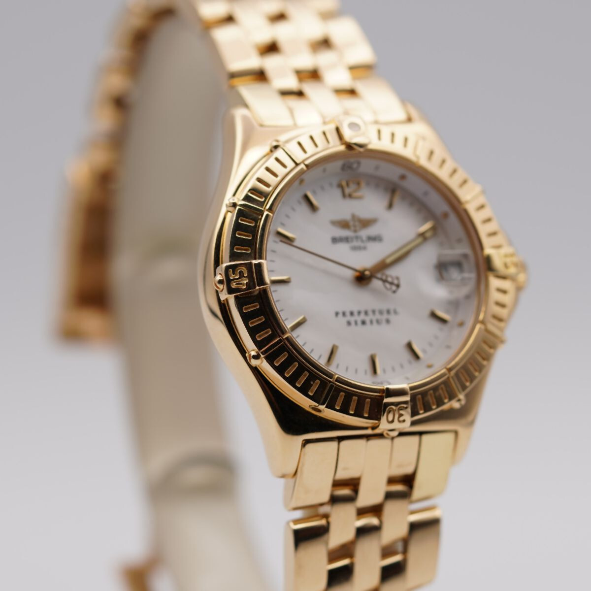 BREITLING SIRIUS LADY DAMEN UHR K62022 18K 750 MASSIV GOLD TOP 106 GRAMM  PAPIERE