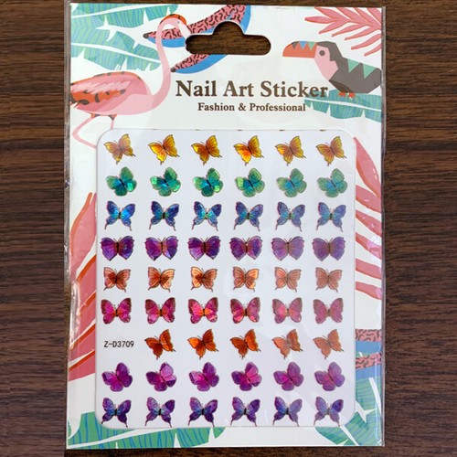 Fashion Professional 3d Design Nail Sticker Butterfly Collection