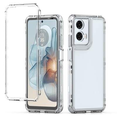 Für Motorola Moto G24 Power 4G Klar TPU Hybrid PC Stoßfest Handy Hülle