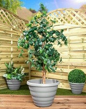48CM WHAM GREY PLANTER PLANT POT, BEEHIVE DESIGN MODERN PLANT POT PLANTS FLOWERS