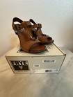 FRYE SILVIE Y STRAP COGNAC BROWN WOMENS LEATHER SANDALS HEELS - SIZE 8M NEW — photo 2