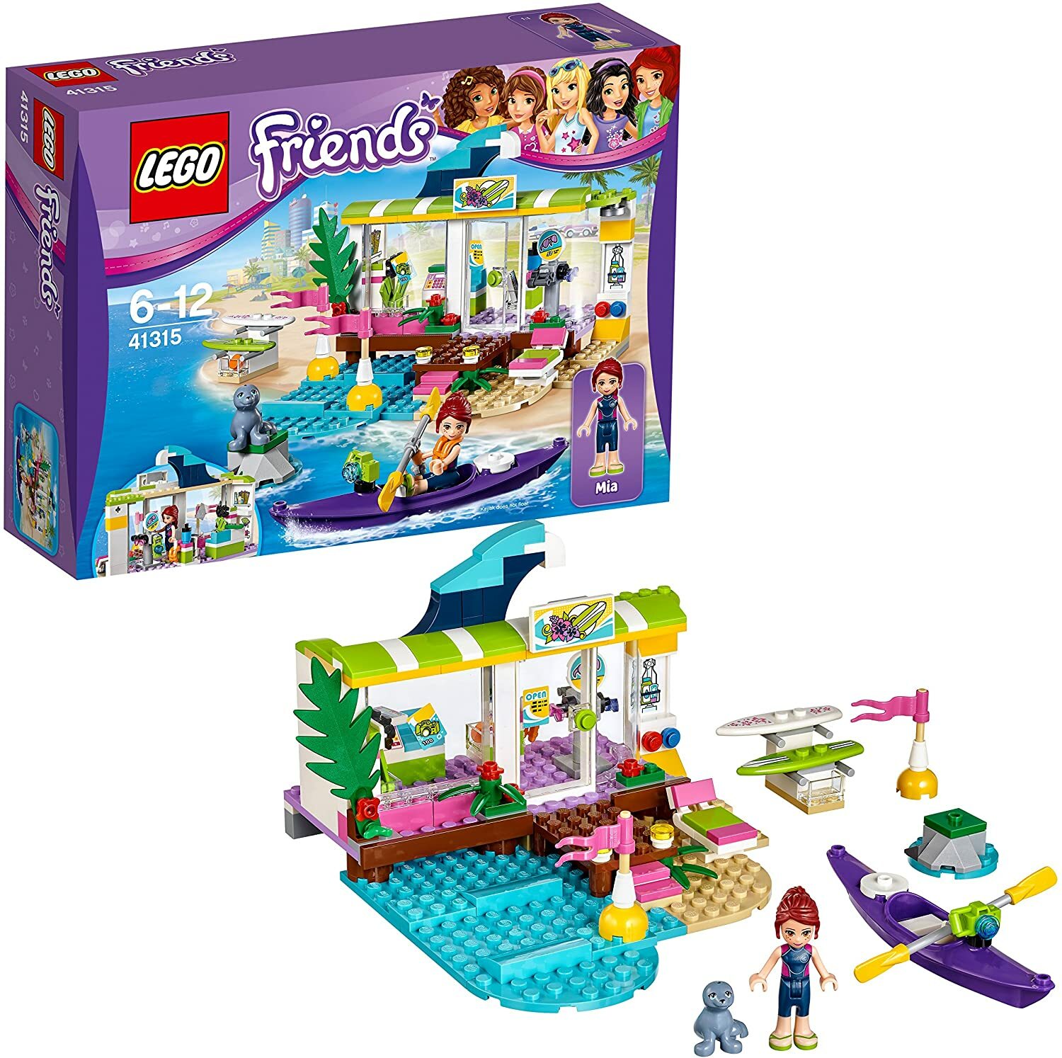 Jouet LEGO Friends Le magasin de plage 41315 idéal pour s'amuser en été