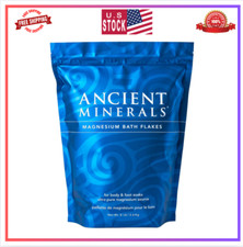 Ancient Minerals Magnesium Bath Flakes, 8 lbs, Natural Salt Soak for Wellness