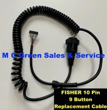 FISHER SNOW PLOW 96454 10 PIN ROUND 9 BUTTON CONTROLLER REPAIR CABLE / CORD EZ-V