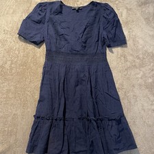 Lulu’s Mini Dress Women’s Size S Poised And Perfect  Lace Navy Blue Cottagecore