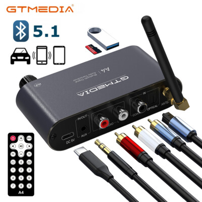 Bluetooth 5.1 Empfänger Transmitter AUX Optical Coaxial USB HiFi Audio Adapter