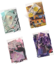 Kawaii Washi Paper Sticker Set 280PCS Romantic Decor Shell Telephone Booth Bus L