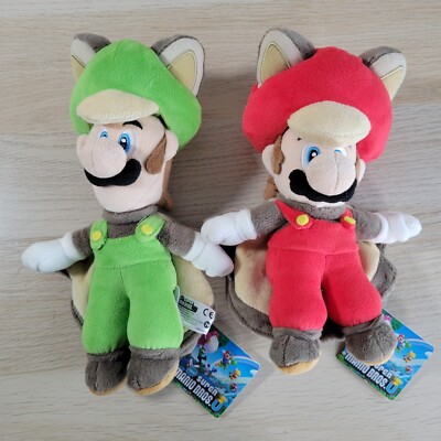 New Super Mario Bros U Luigi Flying Squirrel Power Up Plush Stuffed Video Game