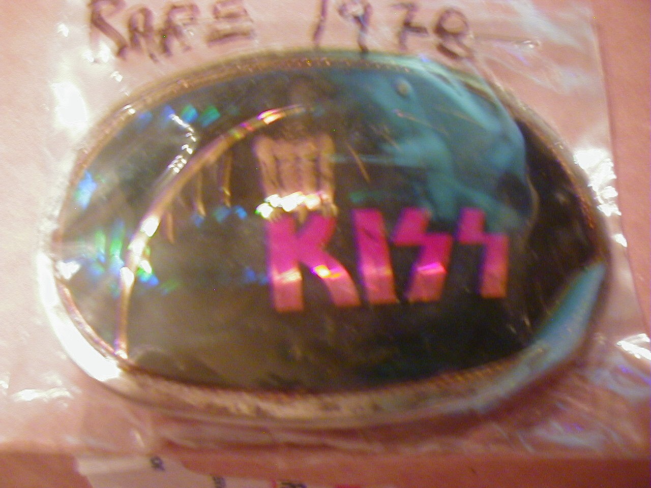 1 - VERY VERY RARE  KISS  GARGOYLE 1978 BELT BUCKLE  PACIFICA MFG.