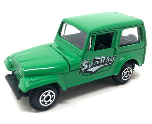 WELLY No. 3333 Diecast - JEEP SUNRAY - grün - Motorhaube zu öffnen