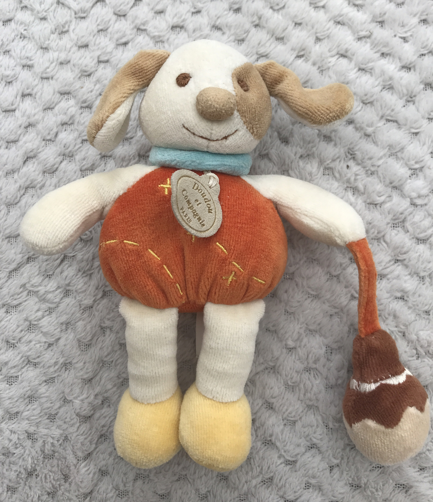 Doudou et Compagnie Puppy Dog Rattle Baby Comforter Plush Soft Toy
