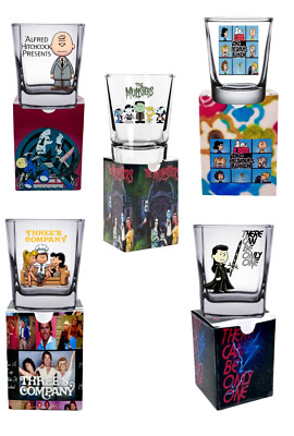 TV Shows/PEANUTS Characters SHOT Glasses w/ Matching Boxes, GREAT GIFTS!