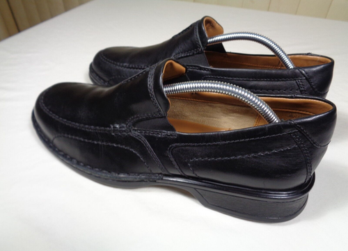 Clarks Collection Black Leather Slip on Loafers Shoes men's size 10M In EUC - Picture 10 of 20