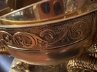 Vintage Ram Head Zodiac Globe Desk Clock Brass Tone Rotating Orb Wood Base — photo 1