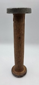Antique 11 inch Clancy Bradford Wooden Industrial Thread Spool Brown Pre-1930