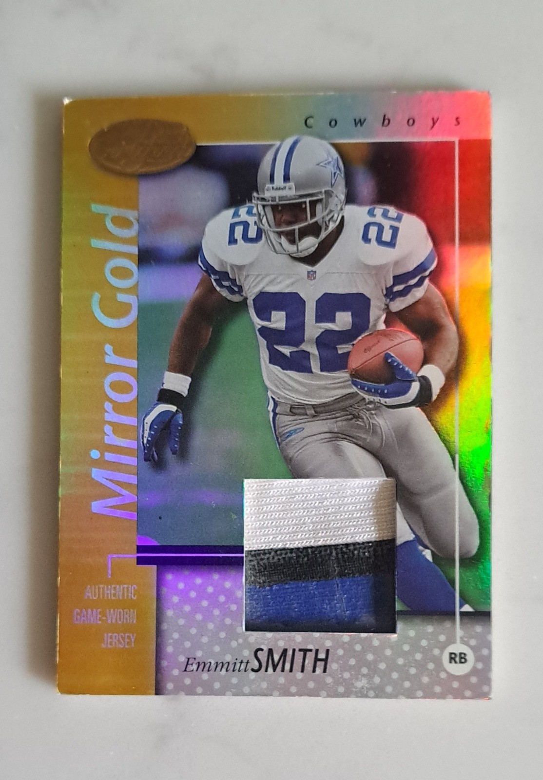 2002 Leaf Certified - Emmitt Smith Mirror Gold Materials /25 Game Used Patch