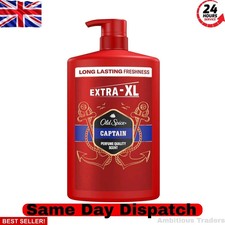 Old Spice Captain Shower Gel Men 3-in-1 Mens Shampoo Body Hair Face Wash 1000ml 7.55 per litre