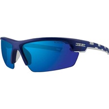 Epoch LINK Sport Golf Motorcycle Riding Sunglasses Blue/White with Blue Mirror L