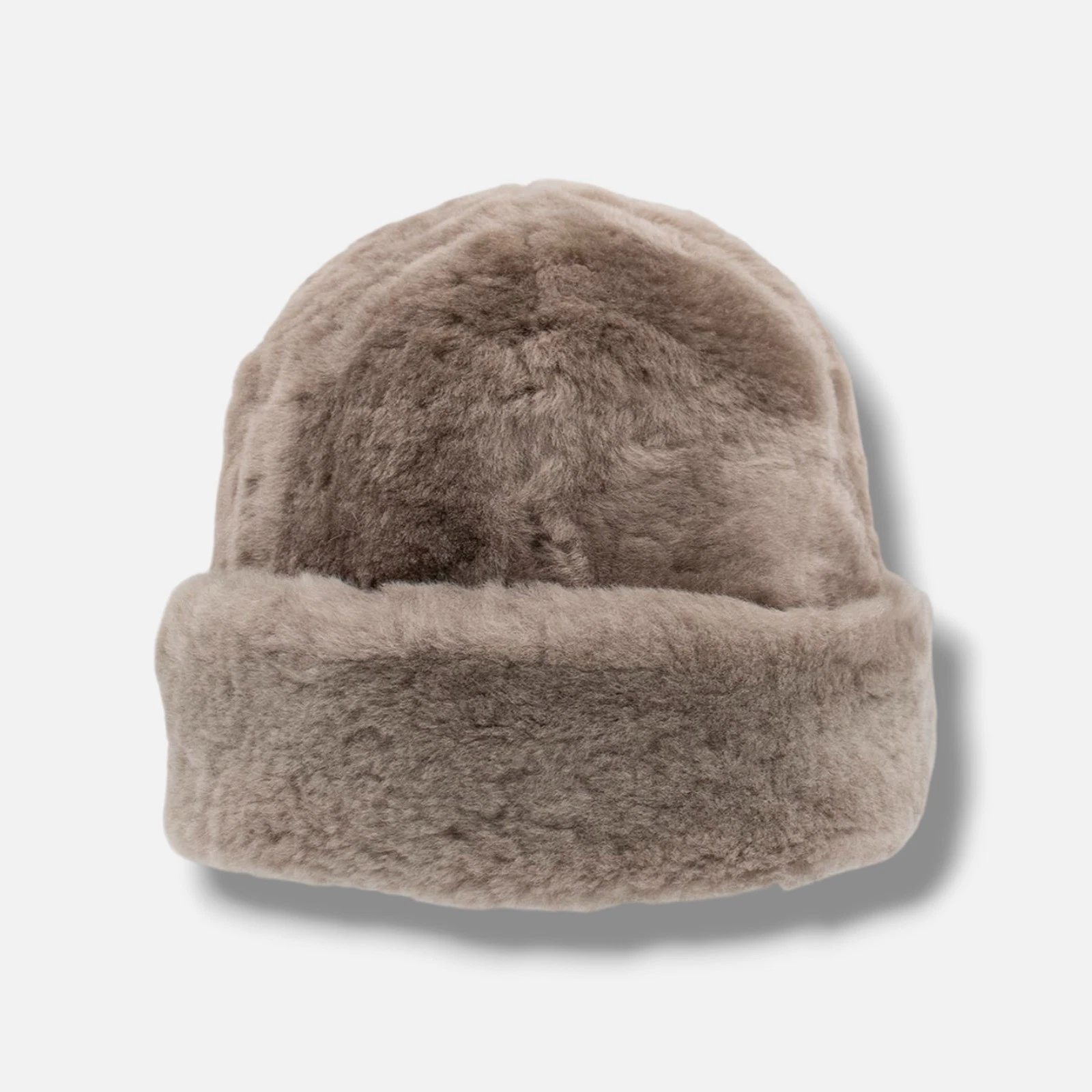 Surell Accessories Women's Brown Sheepskin Shearling Beanie Hat One Size