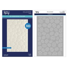 Spellbinders Simon Hurley 3D Embossing Folder "ORNATE EGGS" Stencil Set Easter