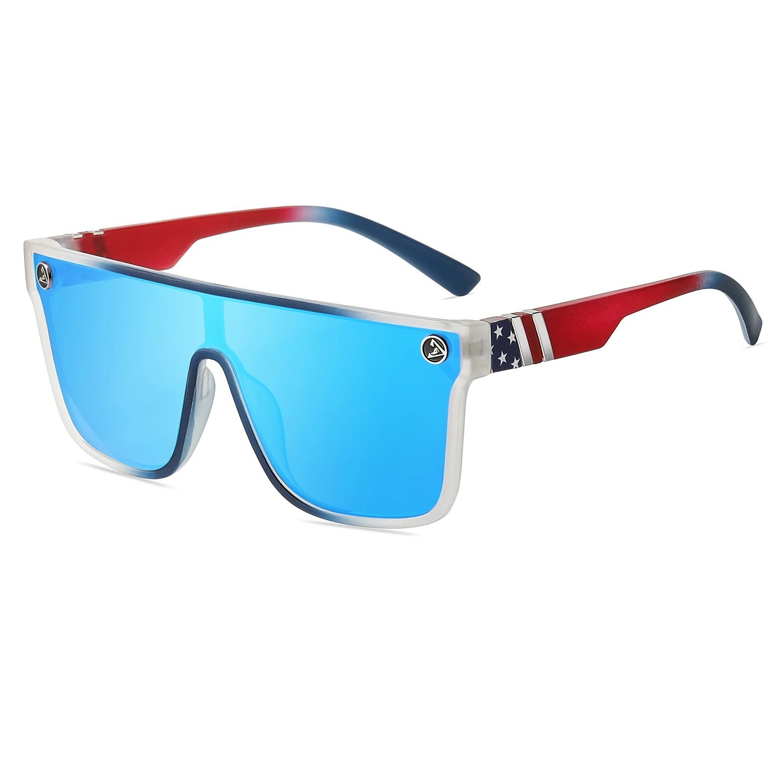 Quiksilver SciFi Shield Sunglasses Multicolor Candy Color Frame Blue Mirror NIB