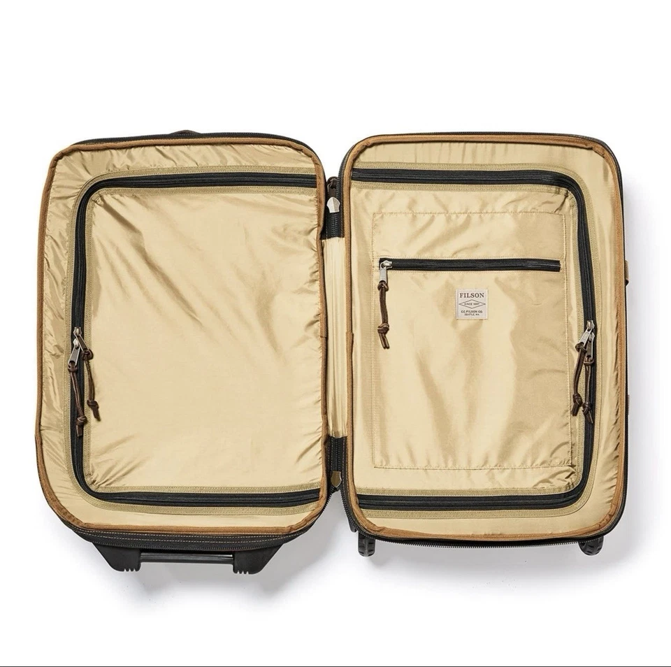 FILSON DRYDEN 2-WHEEL CARRY-ON BAG 20047728 WHISKEY NEW WITH TAG 22 LUGGAGE RARE - Image 4 of 4