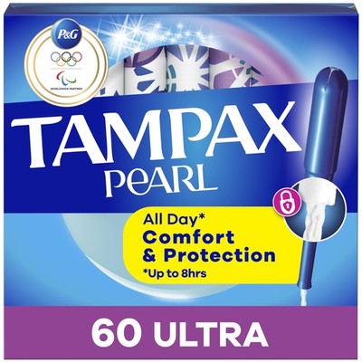 Ultra Absorbent Unscented Tampons with LeakGuard, 60 Count Box