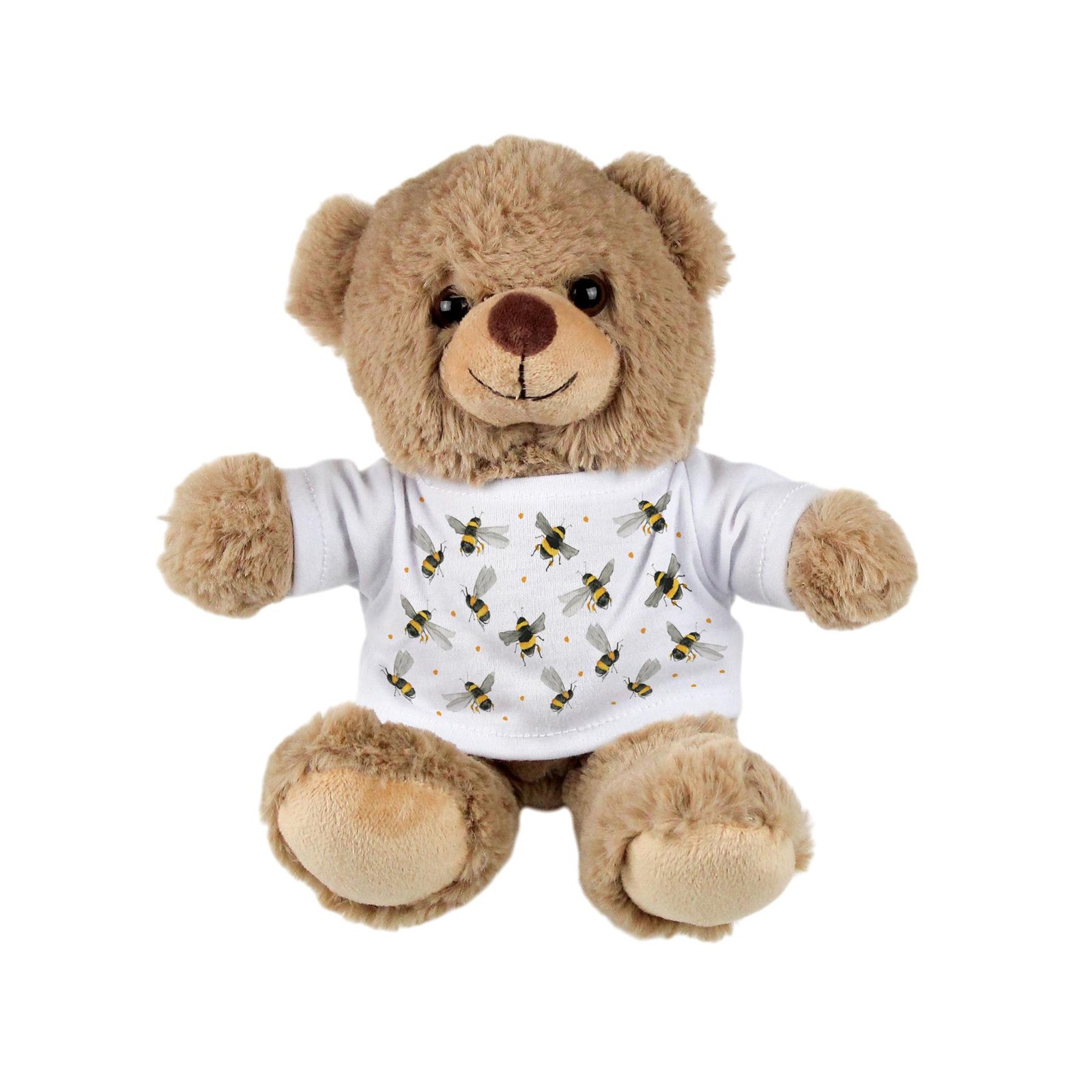 Flying Bumblebees Teddy Bear - Light Brown Small Plush Toy Gifts for Bee Lovers