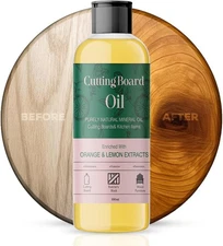 Cutting Board Oil - Natural Mineral Oil for Cutting Board - Enriched with Lemon 
